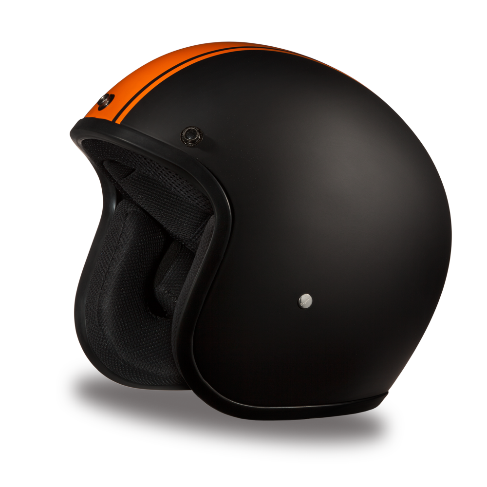 Daytona D.O.T Cruiser Orange Pin Stripe Helmet - American Legend Rider
