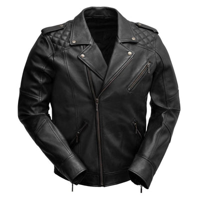First Manufacturing Gavin - Men's Lambskin Leather Jacket, Black - American Legend Rider