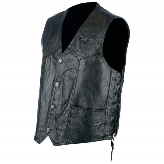 Jillian Hog Leather Biker Vest