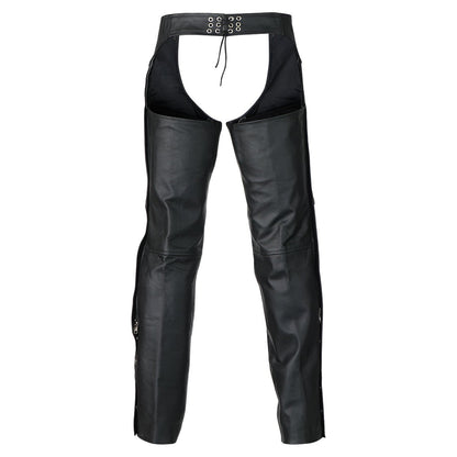 Vance Classic Biker Leather Chaps, Unisex
