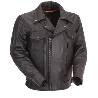 First Manufacturing Mastermind Original Design - Men's Motorcycle Leather Jacket - American Legend Rider