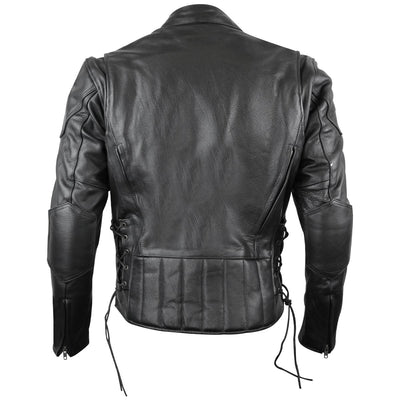 Vance Cowhide Leather Fully Lined Racer Jacket