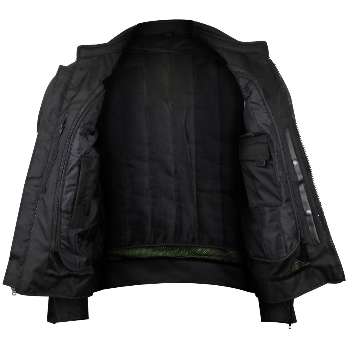 Vance Leather Men's Hi-Vis Mesh Motorcycle Jacket with CE Armor