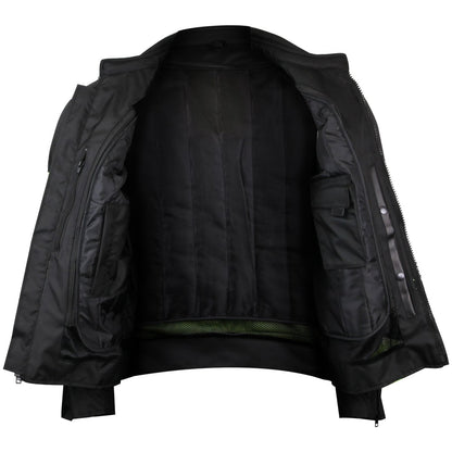 Vance Leather Men's Hi-Vis Mesh Motorcycle Jacket with CE Armor