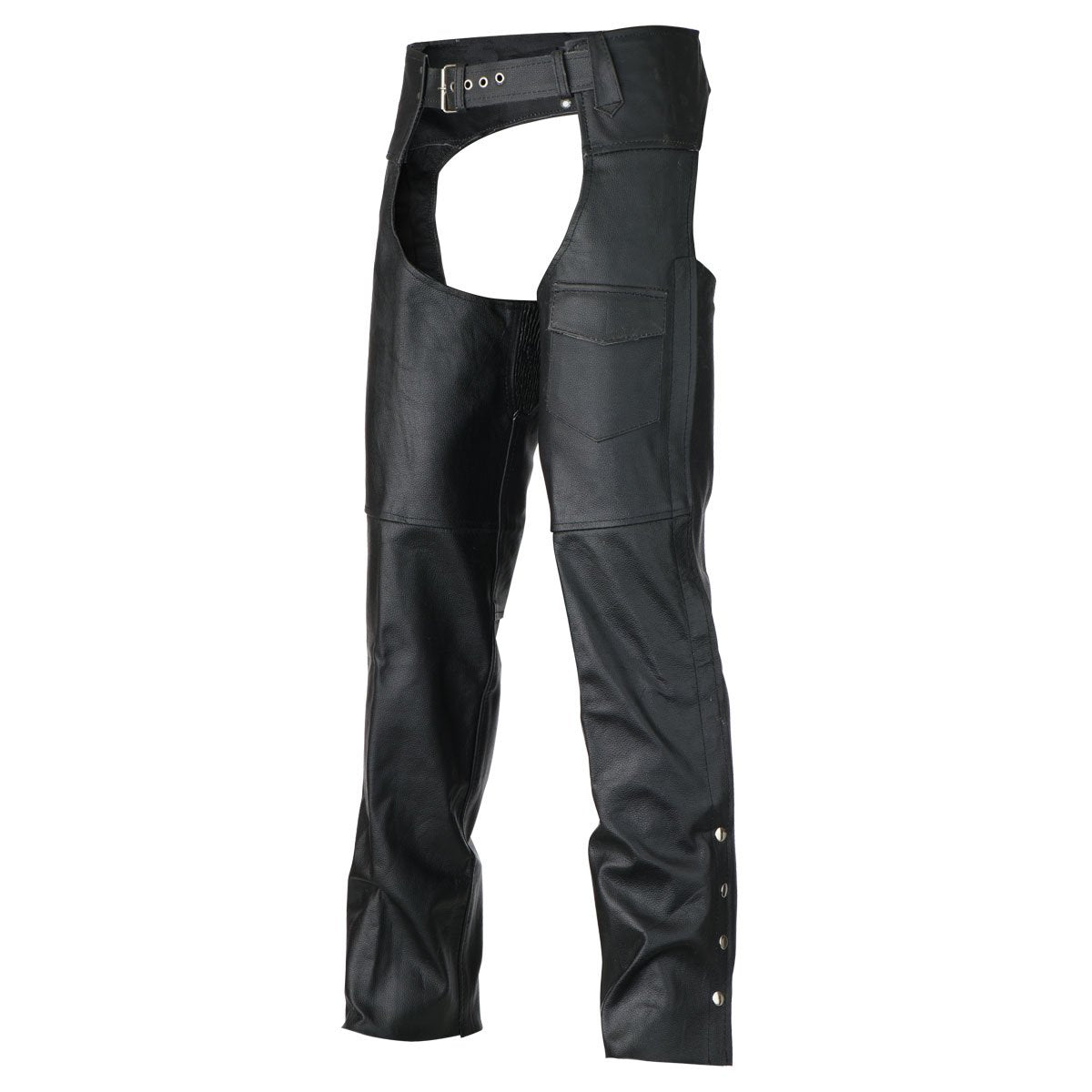 Vance Classic Biker Leather Chaps, Unisex