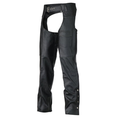 Vance Classic Biker Leather Chaps, Unisex