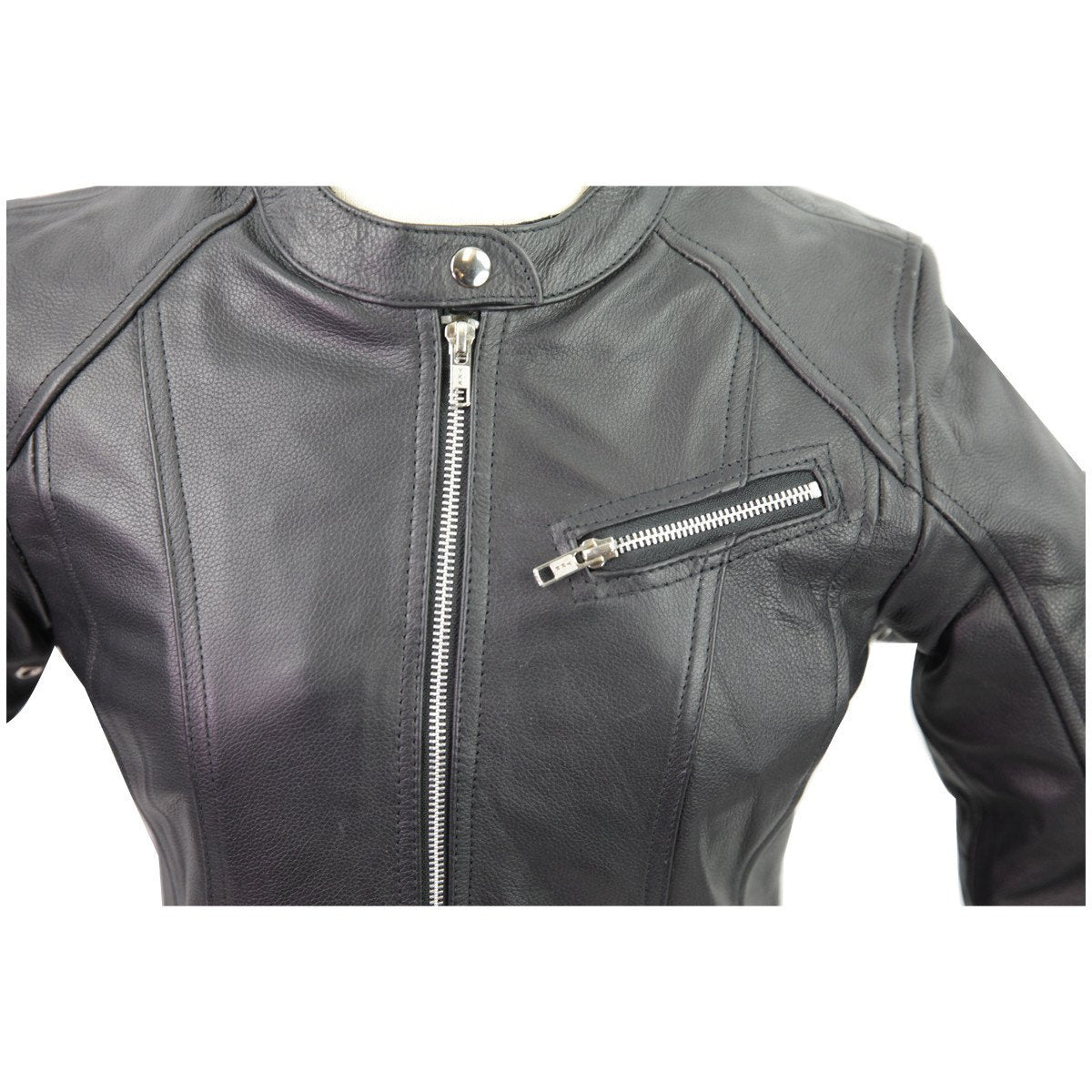 Vance Ladies Premium Leather Three Pocket Jacket