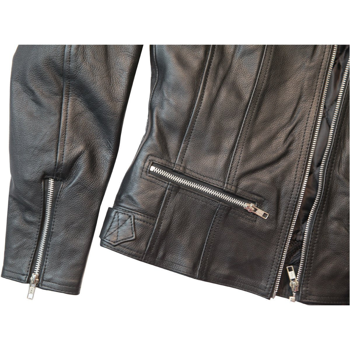 Vance Ladies Premium Leather Three Pocket Jacket