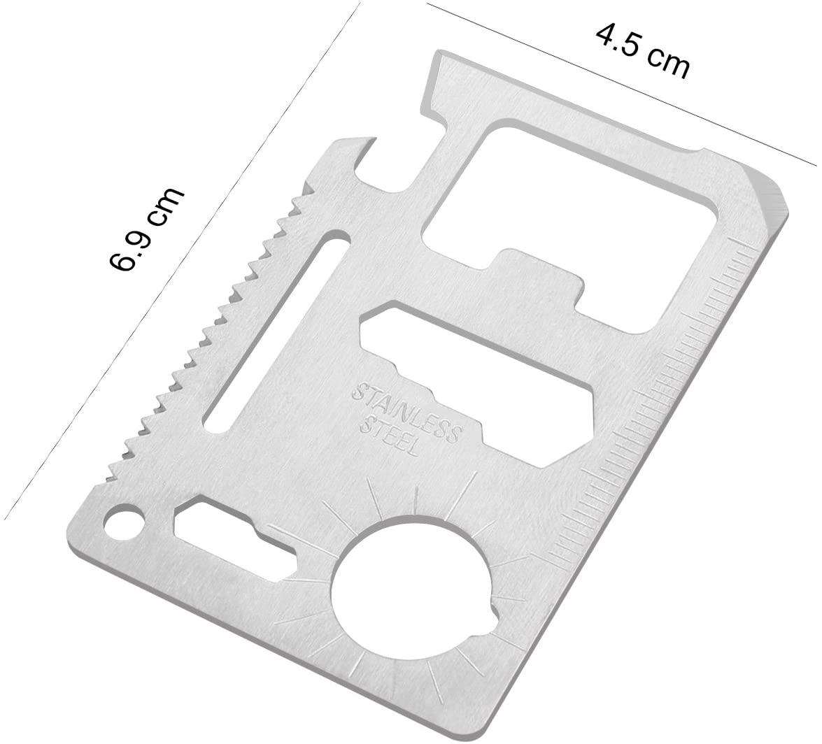 11 in 1 Stainless Steel Survival Card Tool - American Legend Rider