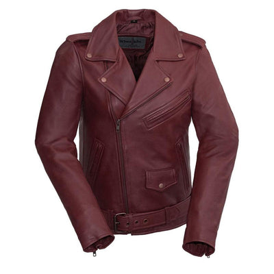 First Manufacturing Rebel - Women's Lambskin Leather Jacket, Oxblood - American Legend Rider