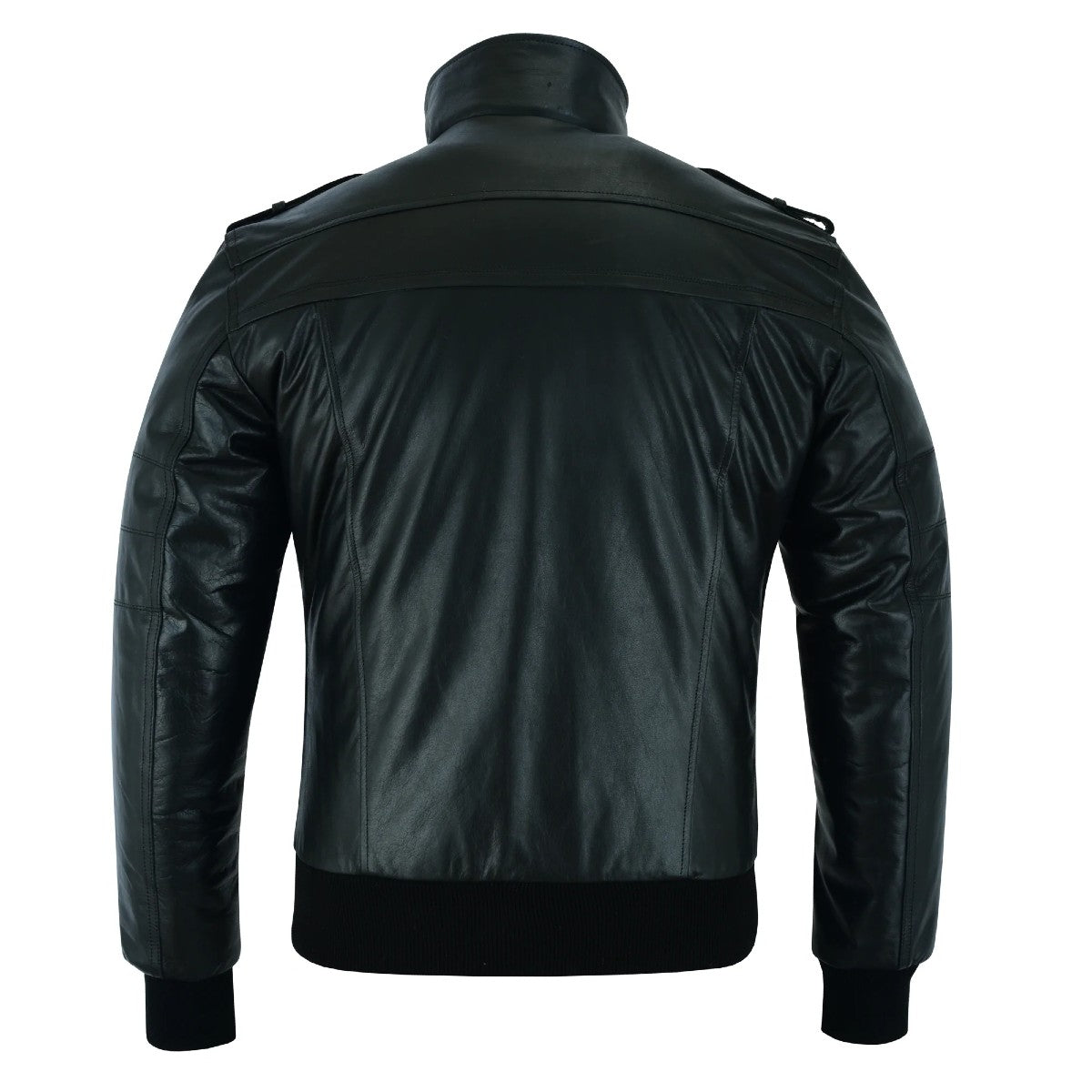 Vance Bomber Cowhide Leather Jacket with Removeable Hood