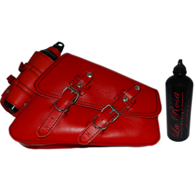 La Rosa Harley-Davidson sportster swingarm bag with Spare Fuel Bottle - American Legend Rider