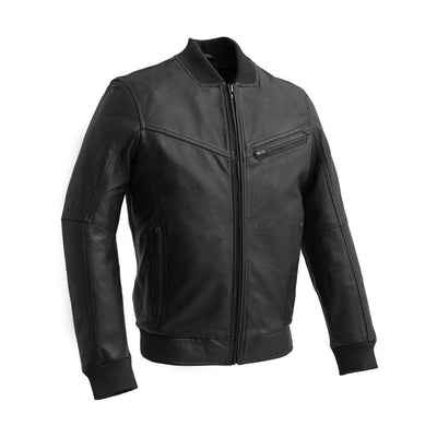 First Manufacturing Aviator - Men's Leather Jacket, Black - American Legend Rider