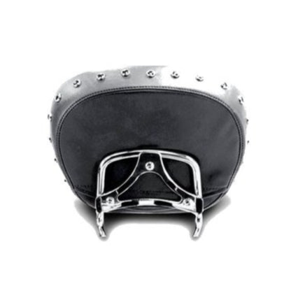 Mustang Sissy Bar Pad for Harley-Davidson Touring '97-'21, Studded Black, Width: 12", Height: 9"