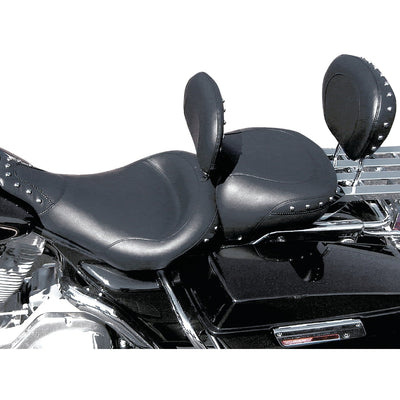 Mustang Sissy Bar Pad for Harley-Davidson Touring '97-'21, Studded Black, Width: 12", Height: 9"