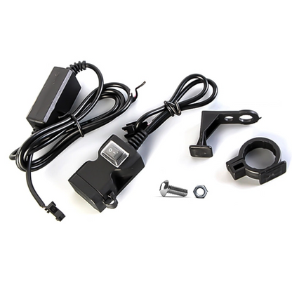 Dual USB Port 12V-24V Waterproof Motorcycle Handlebar Charger 5V 1A/2.1A Adapter for Mobile Phone - American Legend Rider