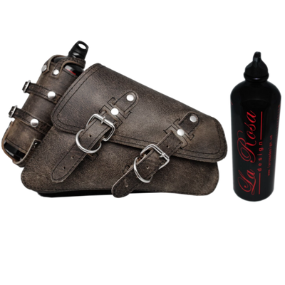 La Rosa Harley-Davidson sportster swingarm bag with Spare Fuel Bottle - American Legend Rider