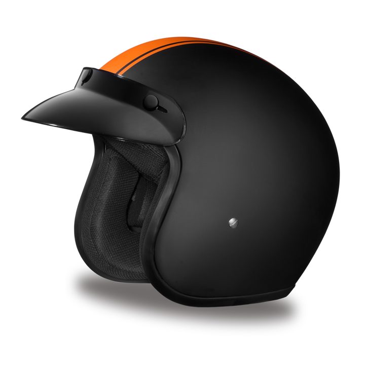 Daytona Helmets Half Helmet Skull Cap w/Inner Shield, X-Large, Dull Black 