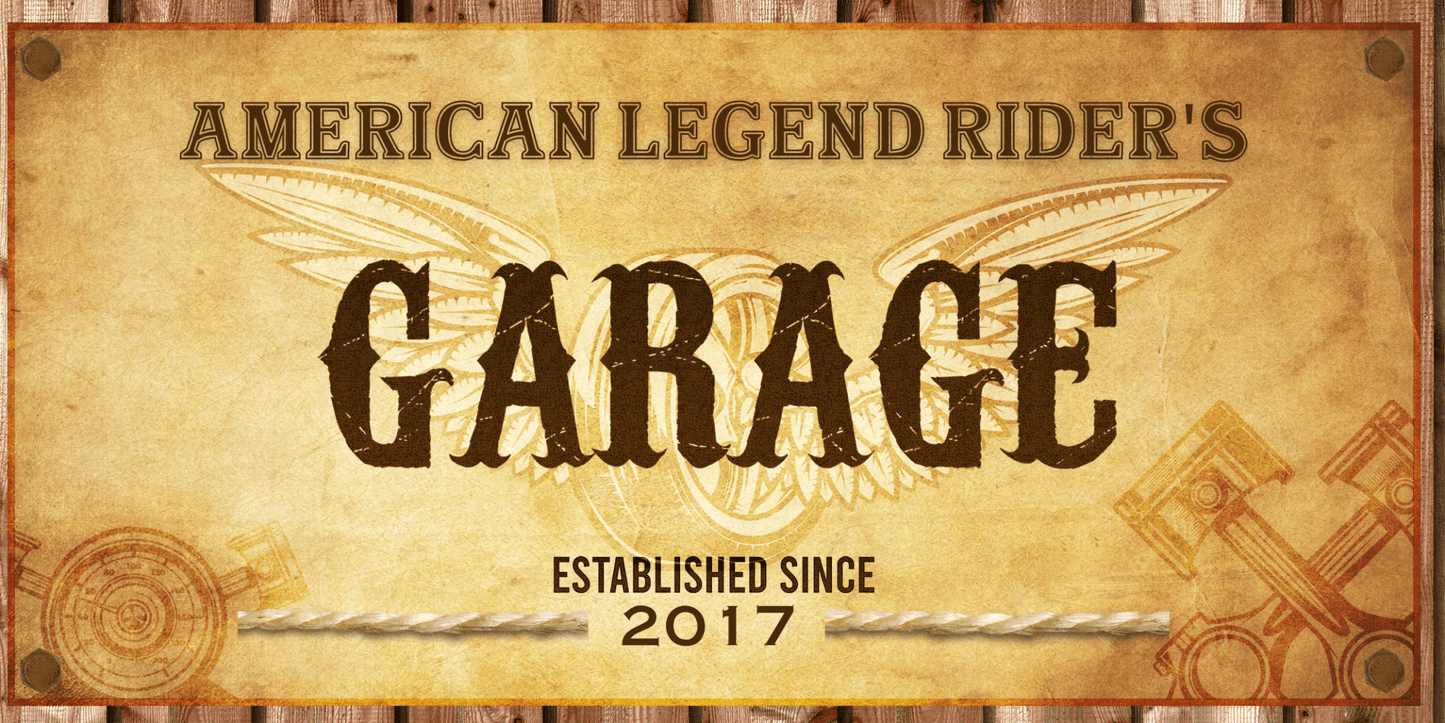 Custom Vintage Garage Sign, Ready to Hang - American Legend Rider