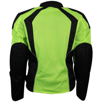 Vance Leather Women's Advanced 3-Season CE Armor Hi-Vis Mesh Motorcycle Jacket