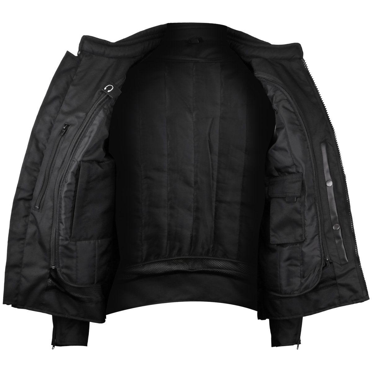 Vance Leather Women's Advanced 3-Season CE Armor Black Mesh Motorcycle Jacket