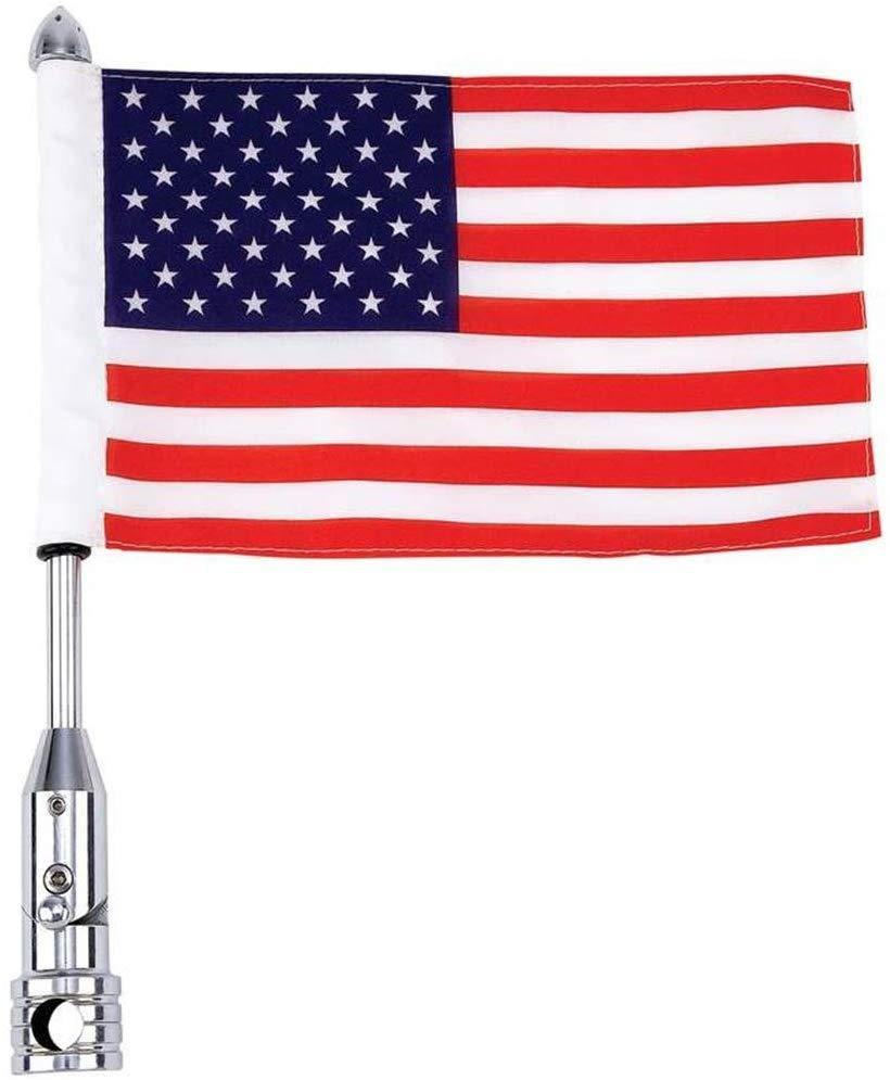 Daniel Smart Motorcycle Flagpole Mount and USA American Flag 13"