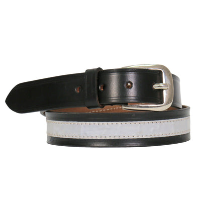 Hot Leathers 1 1/4" Leather Reflector Belt - American Legend Rider