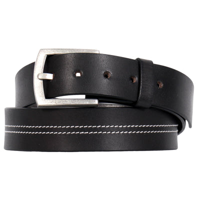 Hot Leathers Black Belt with Contrast Stitching BLA1139