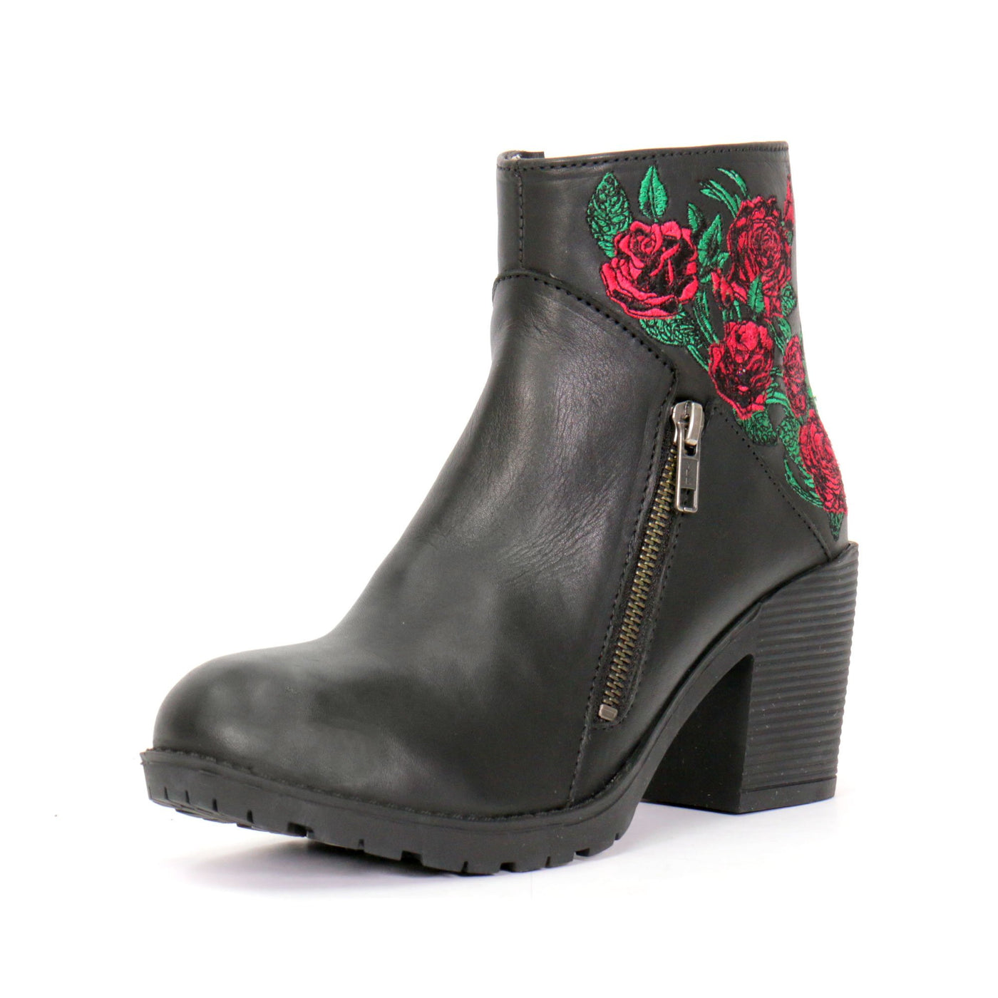 Hot Leathers Women's Wild Roses Zipper Boot