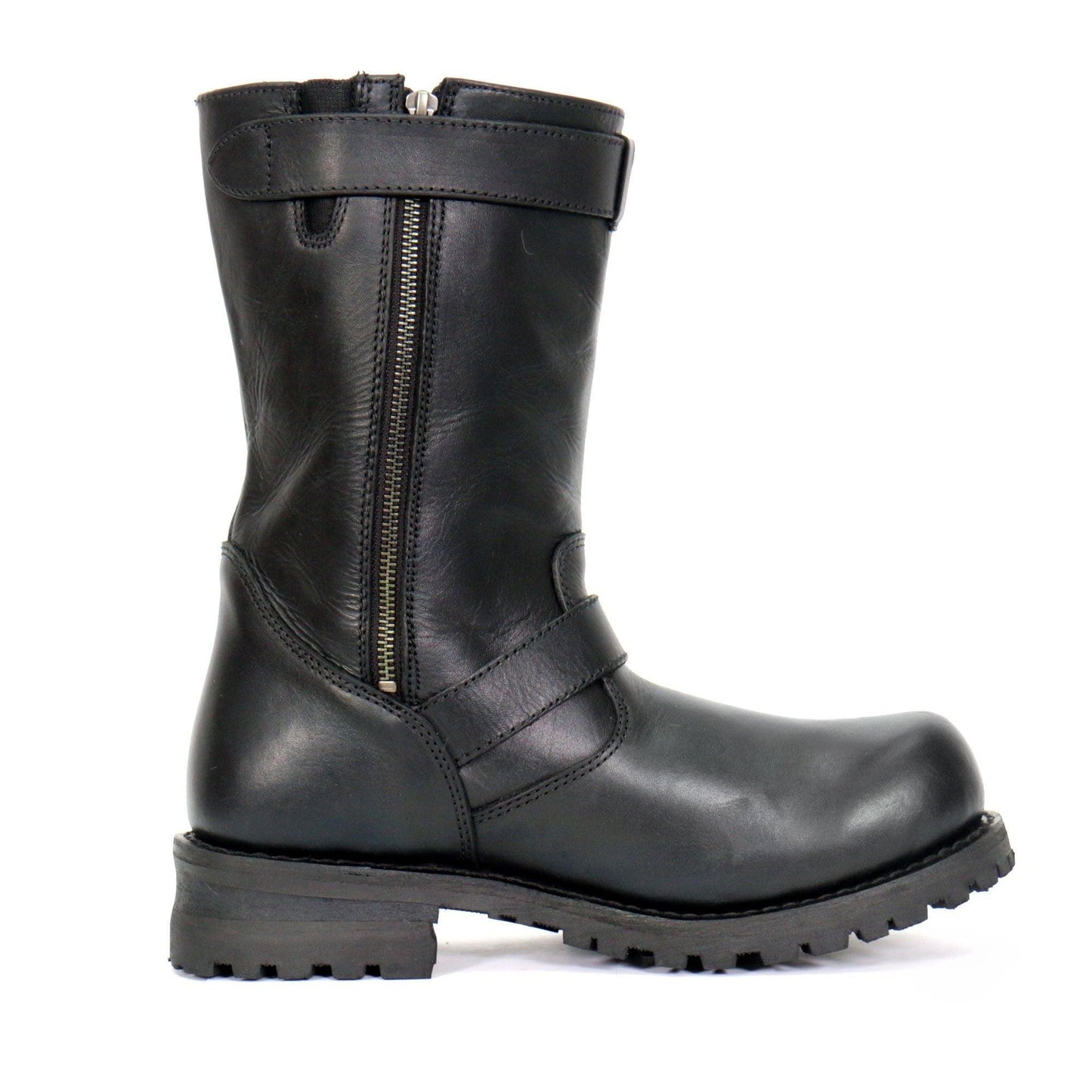 Hot Leathers Tall Harness Flag Skull Boot With Round Toe - American Legend Rider