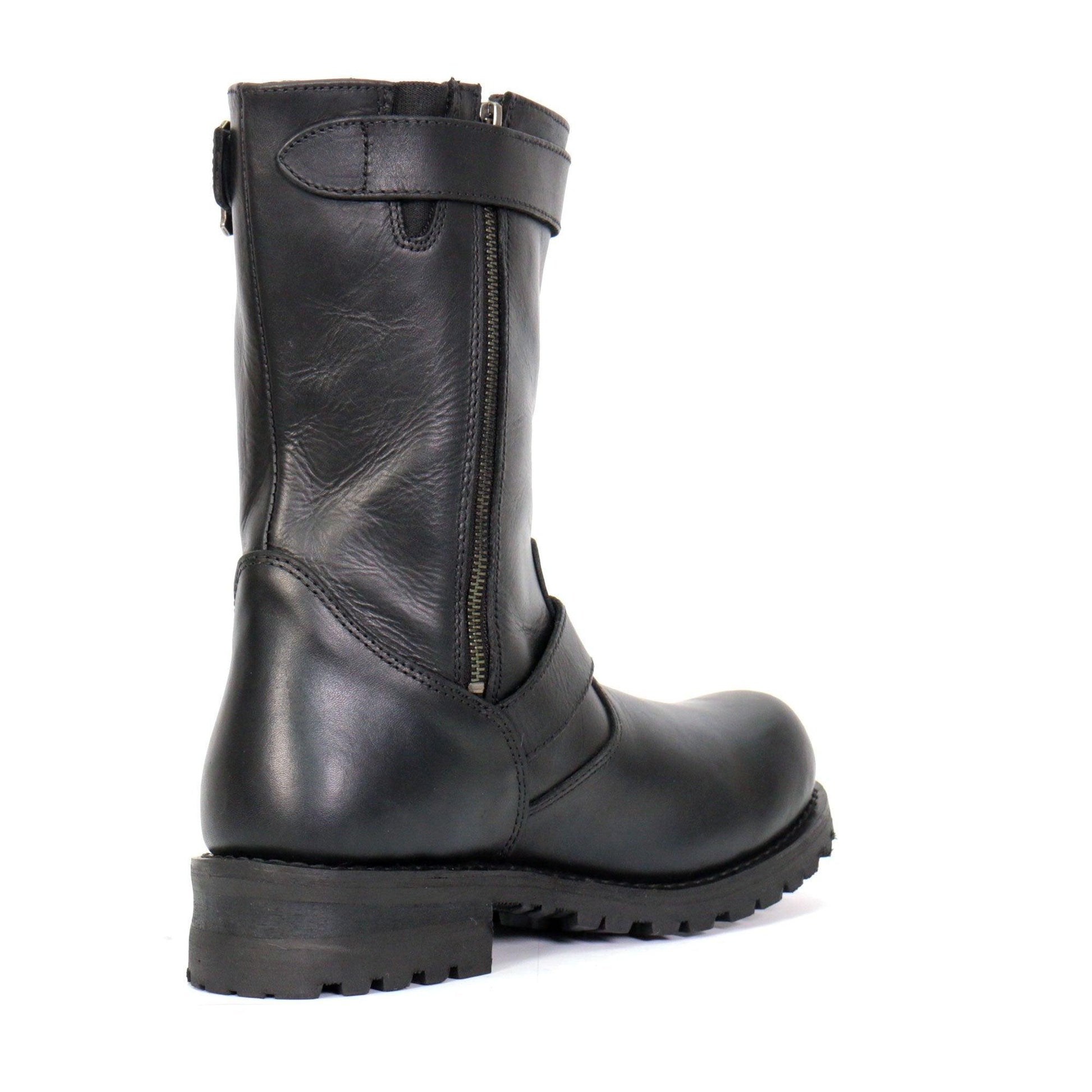 Hot Leathers Tall Harness Flag Skull Boot With Round Toe - American Legend Rider