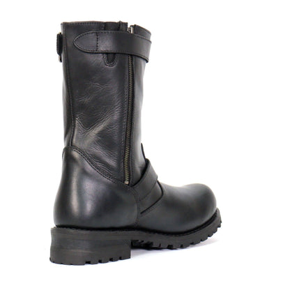 Hot Leathers Tall Harness Flag Skull Boot With Round Toe - American Legend Rider