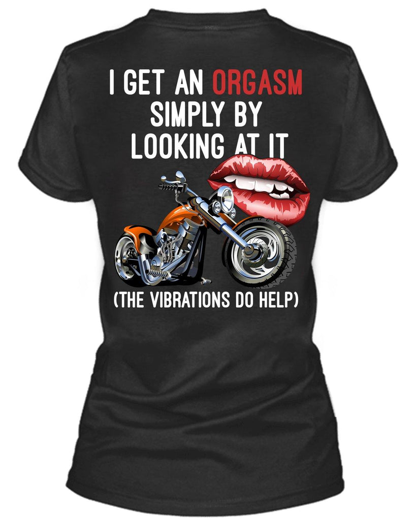 Women's Short Sleeves "I Get An Orgasm Simply By Looking At It" T-Shirt, Cotton, XS-3XL, Black