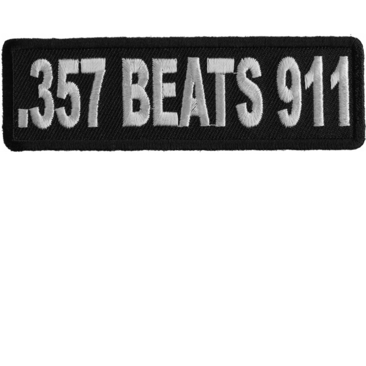 Daniel Smart 357 Beats 911 Patch, 3.75 x 1.25 inches - American Legend Rider