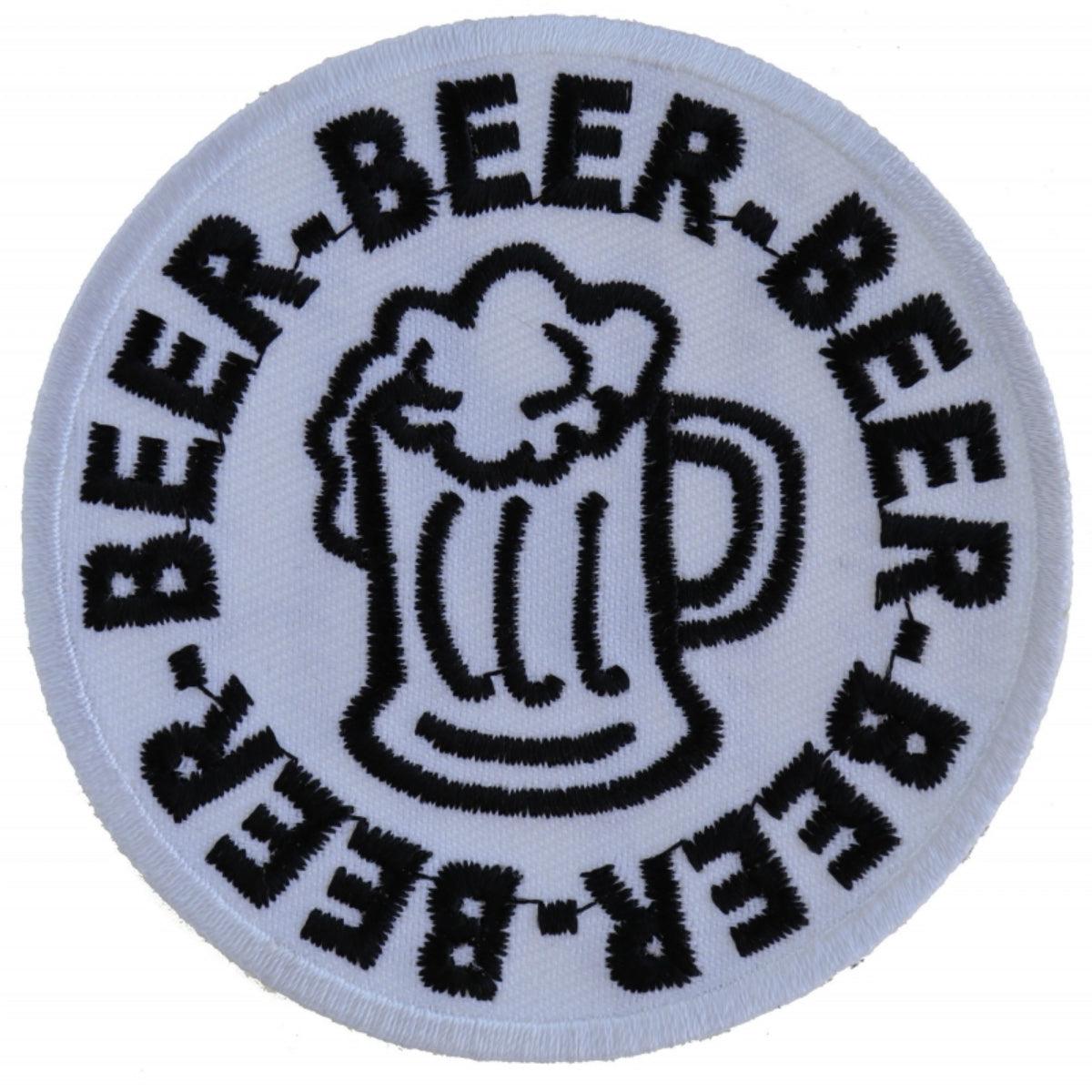 Daniel Smart Beer Beer Beer Embroidered Iron on Patch, 3 x 3 inches - American Legend Rider