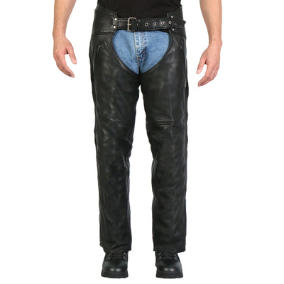 Hot Leathers 2 Pocket Mesh Lined Leather Chaps