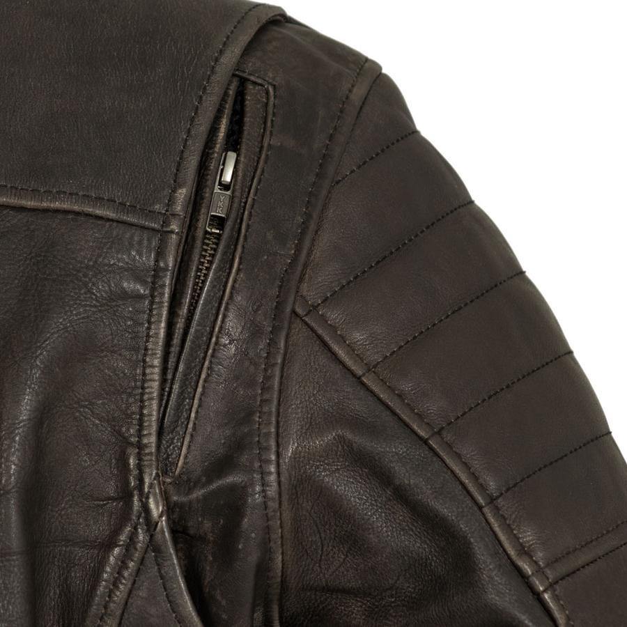 First Manufacturing Commuter - Men's Motorcycle Leather Jacket, Brown ...