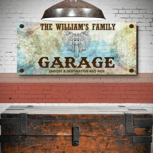Choose a Destination and Ride Personalized Sign, Ready to Hang - American Legend Rider