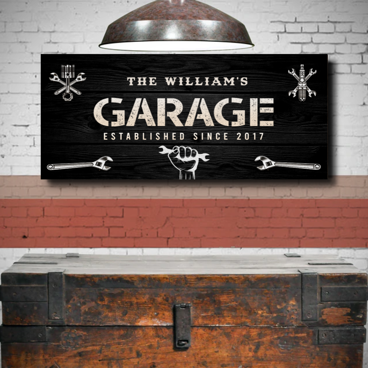 Personalized Garage Sign Board, Ready to Hang