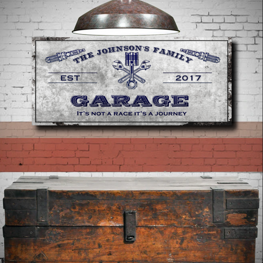 It's Not a Race, It's a Journey Garage Sign, Ready to Hang