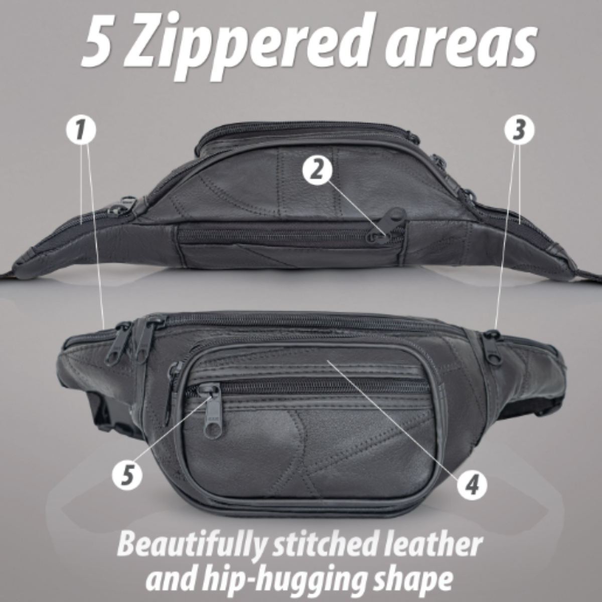 Jillian Genuine Lambskin Leather Belt Bag