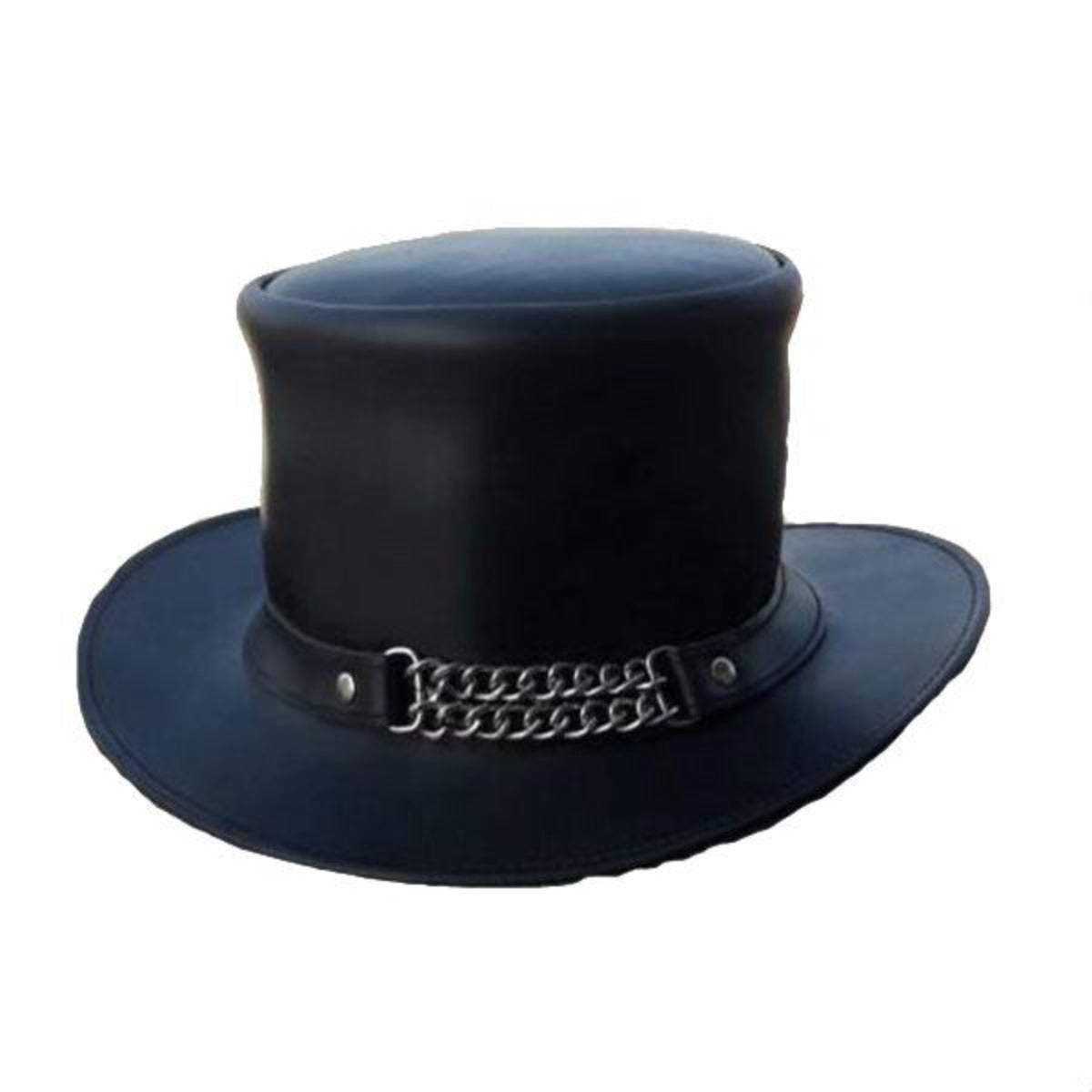 Vance Leather Steampunk Chain Reaction Leather Top Hat