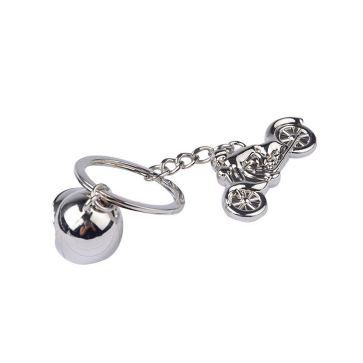 Motorcycle with Helmet Keychain - American Legend Rider