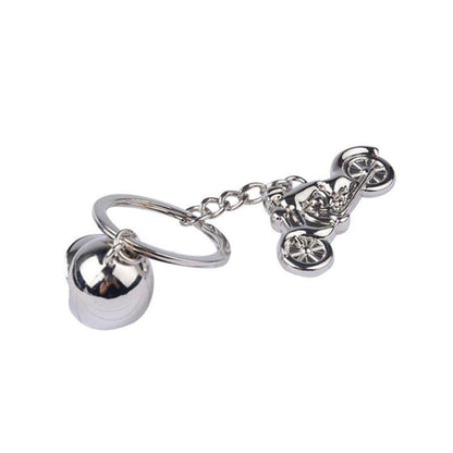 Motorcycle with Helmet Keychain - American Legend Rider