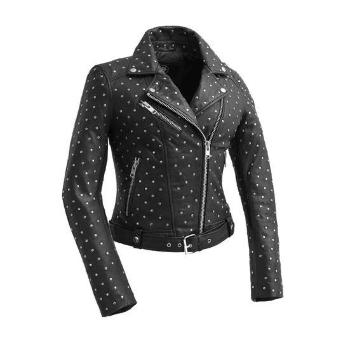 First Manufacturing Claudia - Women's Leather Jacket, Black - American Legend Rider