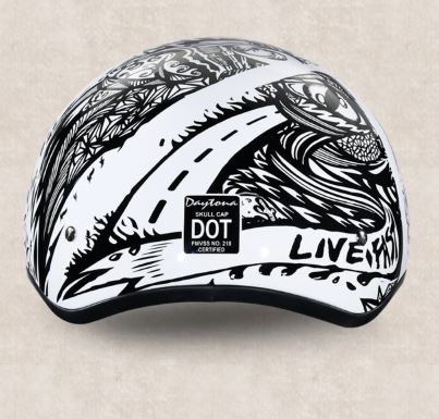 Daytona D.O.T Skull Cap w/Live Fast