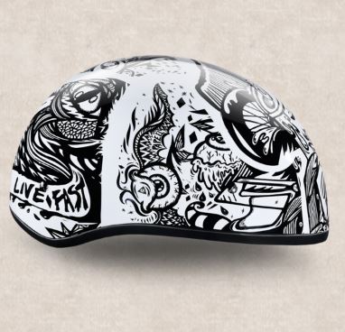 Daytona D.O.T Skull Cap w/Live Fast