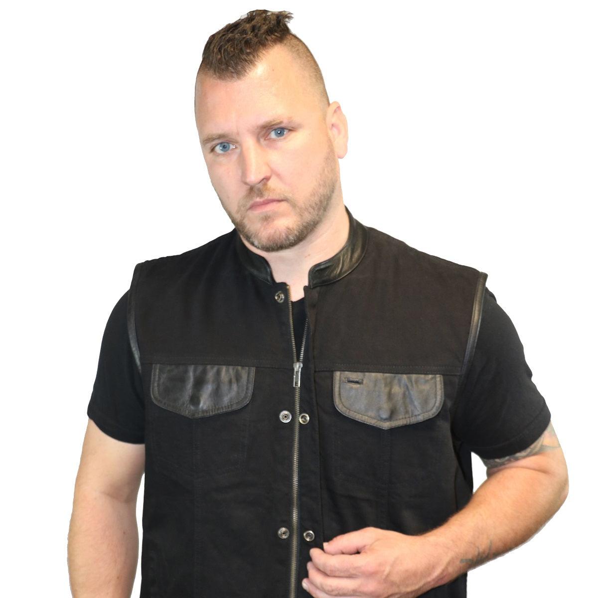 Daniel Smart Denim Concealment Vest w/ Leather Trim 2.0 - American Legend Rider