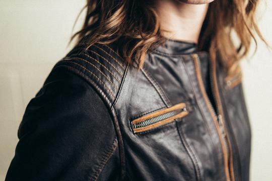 First Manufacturing Electra - Women's Leather Motorcycle Jacket, Distressed Brown - American Legend Rider