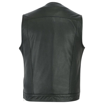 Daniel Smart Men’s Premium Perforated Single Back Panel Concealment Vest w/o Collar - American Legend Rider